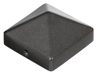 Pfostenkappe, für Holzpfosten, hoch, Aluguss, anthr. kunststoffbeschichtet , LxB 70x70mm Pfostenkappe, für Holzpfosten, hoch, Aluguss, anthr. kunststoffbeschichtet , LxB 70x70mm