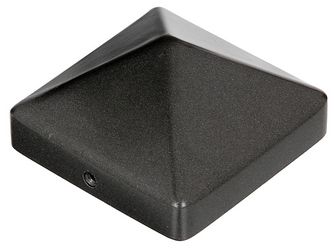 Pfostenkappe, für Holzpfosten, hoch, Aluguss, anthr. kunststoffbeschichtet , LxB 90x90mm Pfostenkappe, für Holzpfosten, hoch, Aluguss, anthr. kunststoffbeschichtet , LxB 90x90mm
