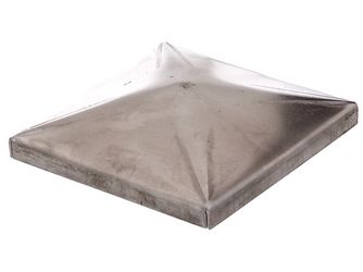 Pfostenkappe, für Metallpfosten, Stahl roh, zum Anschweißen, LxB 100x100mm Pfostenkappe, für Metallpfosten, Stahl roh, zum Anschweißen, LxB 100x100mm