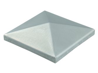 Pfostenkappe, für Metallpfosten, Stahl roh, zum Anschweißen, LxB 80x80mm Pfostenkappe, für Metallpfosten, Stahl roh, zum Anschweißen, LxB 80x80mm