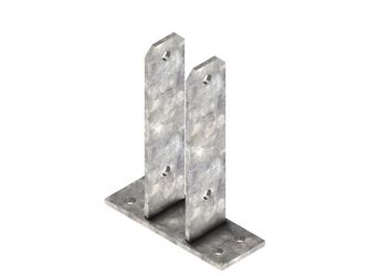 Pfostenlasche feuerverzinkt 50x200x200mm für 9x9 Pfosten - zum Aufdübeln
