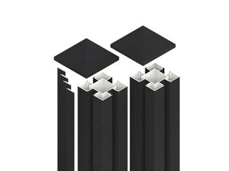 Set-Aluminiumpfosten Typ B Anthrazit