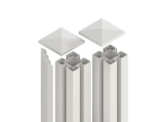 Set-Aluminiumpfosten Typ B eloxiert