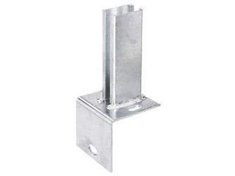 Pfostenträger f. Zaunpf. Doppelstab-Gittermatten /L-Steine, fvz, z. Aufschr. f. 60x40mm Pfostenträger f. Zaunpf. Doppelstab-Gittermatten /L-Steine, fvz, z. Aufschr. f. 60x40mm