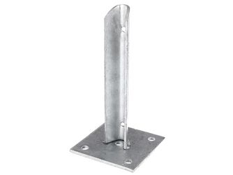 Pfostenträger für Zaunpfosten, fvz, zA, Ø34mm, LxB100x100mm, HAdapter200mm Pfostenträger für Zaunpfosten, fvz, zA, Ø34mm, LxB100x100mm, HAdapter200mm