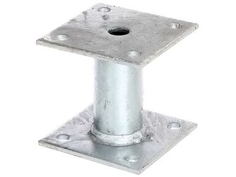 Pfostenträger, feuerverzinkt, zum Aufschrauben, Länge obere Platte 100mm Pfostenträger, feuerverzinkt, zum Aufschrauben, Länge obere Platte 100mm