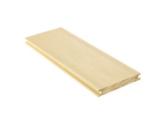 Terrassendiele WPC massiv Cremeweiß (Einfarbig) einseitig Holzstruktur, längsseitige Nut, PIAZZA MONDO - 21 x 140 mm