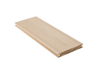 Terrassendiele WPC massiv Elfenbein einseitig Holzstruktur, längsseitige Nut, PIAZZA MONDO - 21 x 140 mm