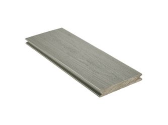 Terrassendiele WPC massiv Graphitgrau einseitig Holzstruktur, längsseitige Nut, PIAZZA MONDO - 21 x 140 mm