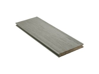 Terrassendiele WPC massiv Graphitgrau einseitig Holzstruktur, längsseitige Nut, Piazza Prima - 19 x 140 mm