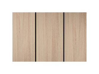 Terrassendiele WPC massiv Elfenbein einseitig Holzstruktur, längsseitige Nut, Piazza Pro - 25 x 140 mm