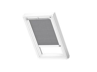 Plissee elektro FML S06 1282KWL Grau, weiße Schiene, Standard