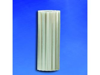 Polyester Kurzrollen natur transparent gewellt, 76/18 natur