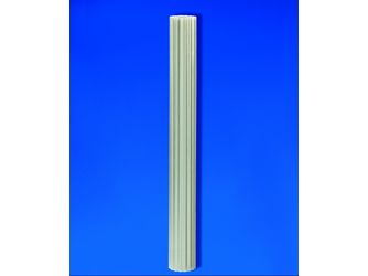 Polyester Kurzrollen natur transparent gewellt, 76/18 natur