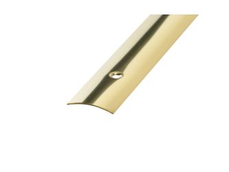 PROTRANS Übergang Messing 1,0mm Breite 30mm mittig gelocht