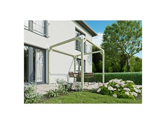 QUATTRO-Pergola 6 300x300x240cm Pfosten 9x9cm inkl. Metall-Steckverbinder ohne Schrauben DIY-Bausatz