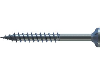 Spanplattenschraube R2 plus Flachsenkkopf TX TG  Stahl blau verzinkt gleitbeschichtet Schneidkante