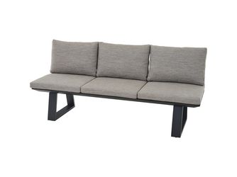 REPTON Dining Bank matt anthrazit/mix taupe Gest. Alu olive, Streben Fiberglas, Bez. 100% Polyester olive