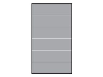 Sichtschutzzaun Glas weiß Streifen-Dekor 82 "RUDE"