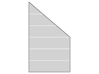 Sichtschutzzaun Glas weiß Streifen-Dekor 82 "RUDE"