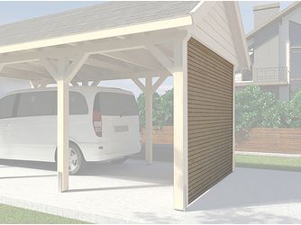 RückwandLine für Carports, natur, 28mm