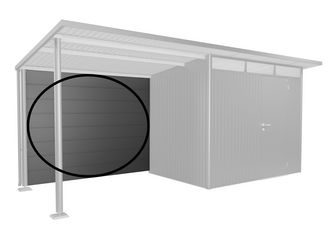 Rückwand Gr. L für Seitendach zu Gerätehaus AvantGarde dunkelgrau- metallic 2315x35x1820mm