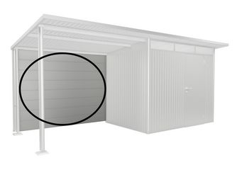 Rückwand Gr. L für Seitendach zu Gerätehaus AvantGarde silber- metallic 2315x35x1820mm