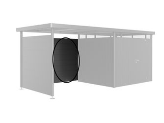 Rückwand Gr. L für Seitendach zu Gerätehaus HighLine H2-H6 dunkelgrau- metallic 2660x40x40mm