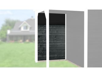 Rückwand für Anbau 147cm, Line 28mm, anthrazit
