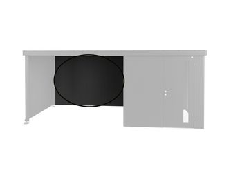 Rückwand für Seitendach zu Gerätehaus Neo dunkelgrau- metallic 2990x2000x43mm