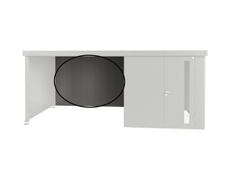 Rückwand für Seitendach zu Gerätehaus Neo quarzgrau- metallic 2990x2000x43mm