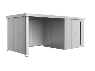 Rückwand für Seitendach zu Gerätehaus Neo silber- metallic 2990x2000x43mm