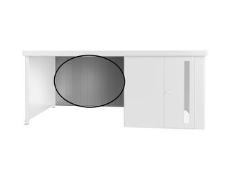 Rückwand für Seitendach zu Gerätehaus Neo silber- metallic 2990x2000x43mm