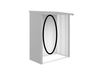 Rückwand zu WoodStock 150 dunkelgrau- metallic 1455x11x1965mm