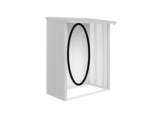 Rückwand zu WoodStock 150 quarzgrau- metallic 1455x11x1965mm