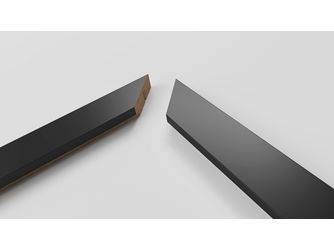 Rahmenleiste RHQ 25 Schwarz extra matt CC009 592x25x22mm