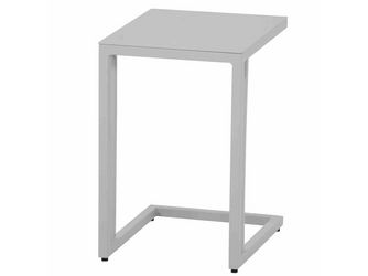 Ramo Beistelltisch 33,5x40x50cm Gest. und Tischpl. Alu weiß-grau