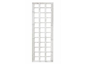 Rankelement leicht Douglasie ohne Rahmen Leisten 2x4cm transparent lasiert -cremeweiss-