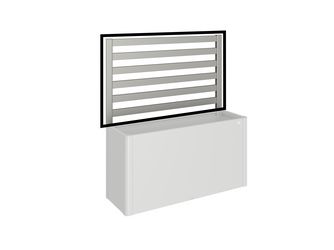 Rankgitter (1 Stk) für 1,5m Seite/ Gr. 150 quarzgrau- metallic 1520x910x40mm