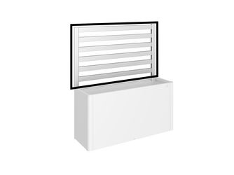 Rankgitter (1 Stk) für 1,5m Seite/ Gr. 150 silber- metallic 1520x910x40mm