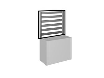 Rankgitter (1 Stk) für 1m Seite/ Gr. 100 dunkelgrau- metallic 1020x910x40mm
