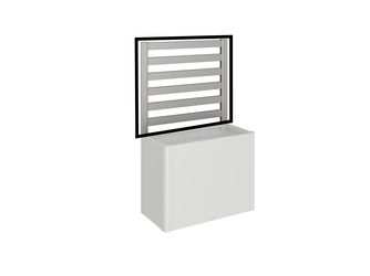 Rankgitter (1 Stk) für 1m Seite/ Gr. 100 quarzgrau- metallic 1020x910x40mm