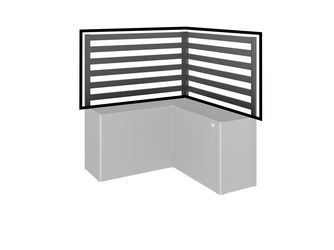 Rankgitter (2Stk) für L-Form Gr. L150 dunkelgrau- metallic 1520x910x40mm