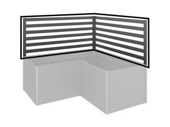 Rankgitter (2Stk) für L-Form Gr. L200/L2x1 dunkelgrau- metallic 2010x910x40mm