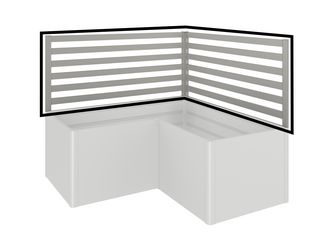 Rankgitter (2Stk) für L-Form Gr. L200/L2x1 quarzgrau- metallic 2010x910x40mm