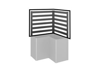 Rankgitter (2 Stk) für L-Form Gr. L100 dunkelgrau- metallic 1020x910x40mm