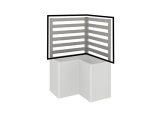 Rankgitter (2 Stk) für L-Form Gr. L100 quarzgrau- metallic 1020x910x40mm