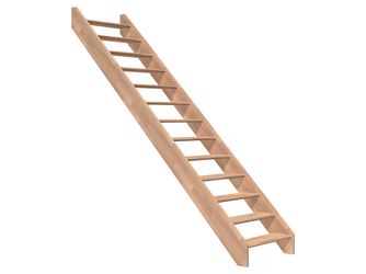 Raumspartreppe Paris ohne Setzstufen Buche versi. gerade B 83,5cm GH bis 280,5 cm