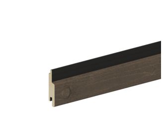 Rautenprofil Blackstripe Fichte sf riffelg. 905 Patina endbehandelt, Feder schwarz 21x96mm, 4,5m