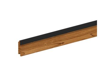 Rautenprofil Blackstripe Thermoholz Fichte hobelfallend gehobelt Feder schwarz 25x92mm, 4,8m